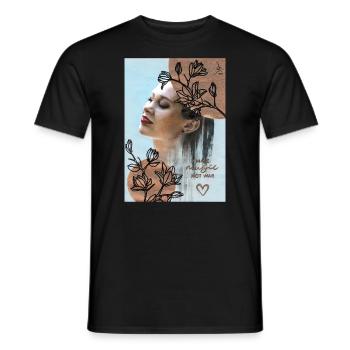 Make Music Not War - Men's T-Shirt - black - Front - AI Model Male 178 light (178cm)