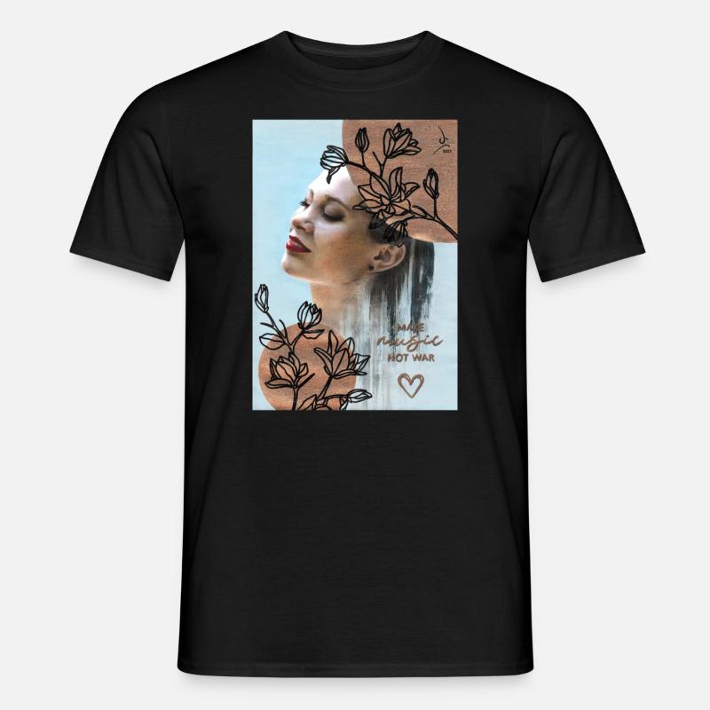 Make Musik Not War - Männer T-Shirt - Schwarz