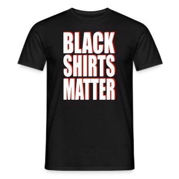 Les chemises noires comptent - T-shirt homme - noir - Devant - AI Model Male 178 light (178cm)