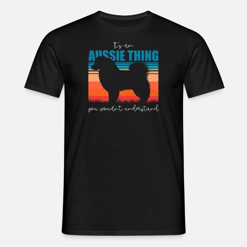 Australian Shepherd Geschenk - Männer T-Shirt - Schwarz