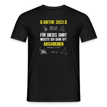 Abitur 2023 Schulabschluss Gymnasium Matura Spruch - Männer T-Shirt - Schwarz - Vorne - AI Model Male 178 light (178cm)