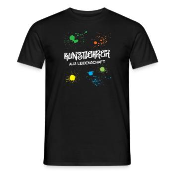 Kunst Lehrer Kunstlehrer Kunstunterricht Künstler - Männer T-Shirt - Schwarz - Vorne - AI Model Male 178 light (178cm)