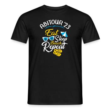 Abitour 2023 Abireise Abifahrt Abitur Party Feier - Männer T-Shirt - Schwarz - Vorne - AI Model Male 178 light (178cm)