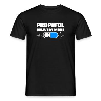 Funny Anesthesiologist Propofol Delivery Mode On - Men's T-Shirt - black - Front - AI Model Male 178 light (178cm)
