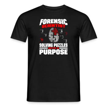 Un scientifique judiciaire résout des énigmes criminelles Laboratoire criminel - T-shirt homme - noir - Devant - AI Model Male 178 light (178cm)