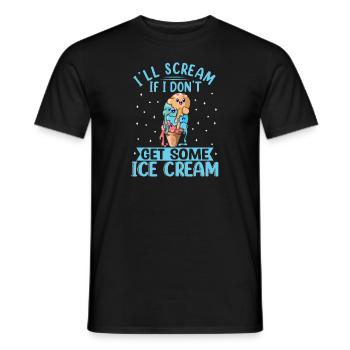 Criez mal si je ne reçois pas de cadeau de crème glacée - T-shirt homme - noir - Devant - AI Model Male 178 light (178cm)