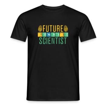 Future Forensic Scientist Forensic Criminology - Men's T-Shirt - black - Front - AI Model Male 178 light (178cm)