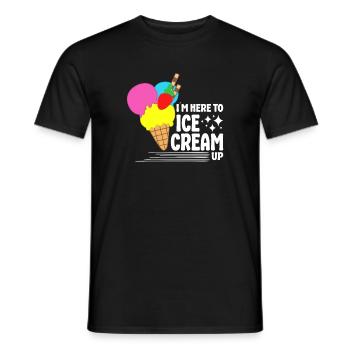 Je suis ici pour glacer la crème pour le cadeau de l’amateur de crème glacée - T-shirt homme - noir - Devant - AI Model Male 178 light (178cm)