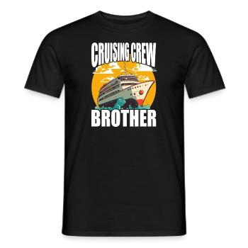 Équipage de croisière - Frère - Vacances et famille - T-shirt homme - noir - Devant - AI Model Male 178 light (178cm)