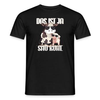 That's Sau Kuhl Kuh Farmer Agriculture - Men's T-Shirt - black - Front - AI Model Male 178 light (178cm)