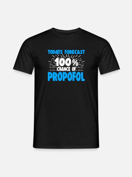 Todays Forecast 100 % Chance Of Propofol SRNAs - Männer T-Shirt - Schwarz