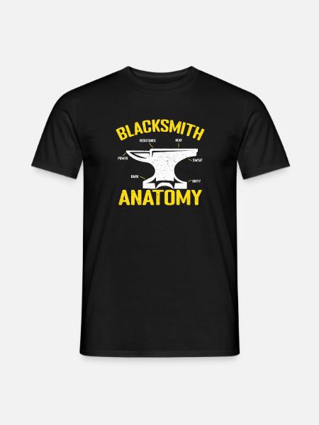 Blacksmith Anatomy Metalsmith - Men's T-Shirt - black