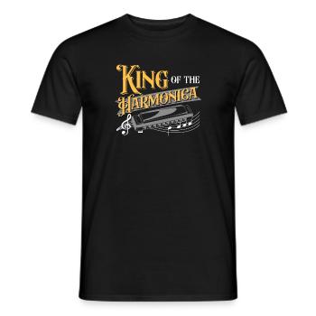 King Of The Harmonica Player Harmonicist Gift Idea - Männer T-Shirt - Schwarz - Vorne - AI Model Male 178 light (178cm)