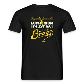 Euphonium Players Do It With Brass Baritone Player - Men's T-Shirt - black - Front - AI Model Male 178 light (178cm)