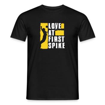 Love At First Spike Volleyball Design gift - Männer T-Shirt - Schwarz - Vorne - AI Model Male 178 light (178cm)