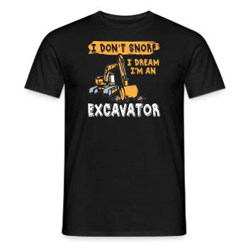 Je ne ronfle pas excavatrice - T-shirt homme - noir - Devant - AI Model Male 178 light (178cm)