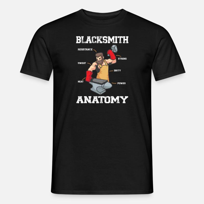 Blacksmith Gear Blacksmith Anatomy Gift Idea - Männer T-Shirt - Schwarz