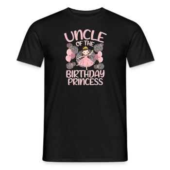 Uncle Of the Birthday Boy Princess Gift Deco - Männer T-Shirt - Schwarz - Vorne - AI Model Male 178 light (178cm)
