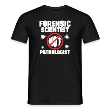 Laboratoire criminel Cadeau Scientifique médico-légal Pas pathologiste - T-shirt homme - noir - Devant - AI Model Male 178 light (178cm)
