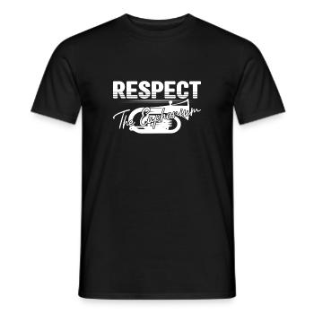 Respect The Euphonium Baritone Bass Gifts - Men's T-Shirt - black - Front - AI Model Male 178 light (178cm)