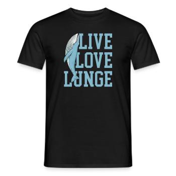 Live Love Lunge Whales Lover Marine Scientist Gift - Männer T-Shirt - Schwarz - Vorne - AI Model Male 178 light (178cm)