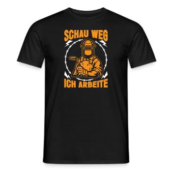 Schweißer Schau Weg Ich Arbeite Schweisser - Männer T-Shirt - Schwarz - Vorne - AI Model Male 178 light (178cm)