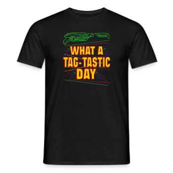 Don't Worry Laser Tag Legend Is On Your Side Laser - Men's T-Shirt - black - Front - AI Model Male 178 light (178cm)