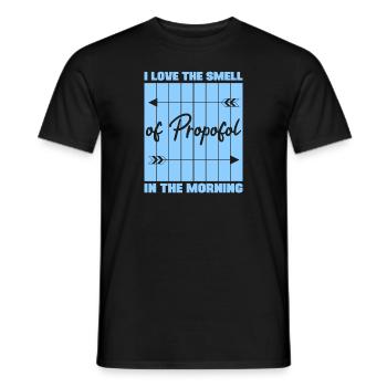 I Love The Smell Of Propofol In The Morning - Men's T-Shirt - black - Front - AI Model Male 178 light (178cm)