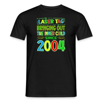 Laser Tag Bringing Out The Inner Child Years Old - Men's T-Shirt - black - Front - AI Model Male 178 light (178cm)