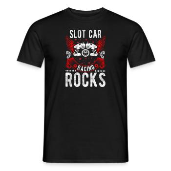Slot Car Racing Rocks Slotracing Idée cadeau - T-shirt homme - noir - Devant - AI Model Male 178 light (178cm)