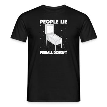 Les gens mentent Le flipper n’a pas l’idée de flipper GIft - T-shirt homme - noir - Devant - AI Model Male 178 light (178cm)