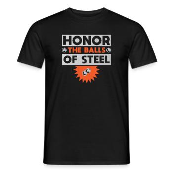 Honor The Balls Of Steel Pinball Player Gift - Männer T-Shirt - Schwarz - Vorne - AI Model Male 178 light (178cm)
