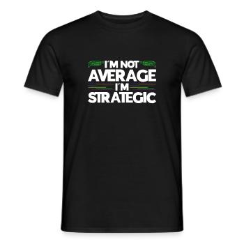 I'm Not Average I'm Strategic Laser Tag - Men's T-Shirt - black - Front - AI Model Male 178 light (178cm)