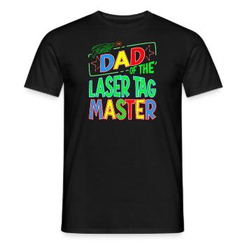 Papa du Laser Tag Birthday Boy Master - T-shirt homme - noir - Devant - AI Model Male 178 light (178cm)