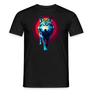 Wolf - Männer T-Shirt - Schwarz - Vorne - AI Model Male 178 light (178cm)