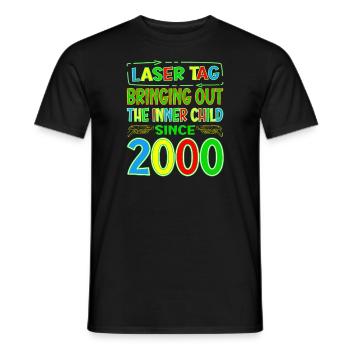 Laser Tag Bringing Out The Inner Child Years Old - Männer T-Shirt - Schwarz - Vorne - AI Model Male 178 light (178cm)