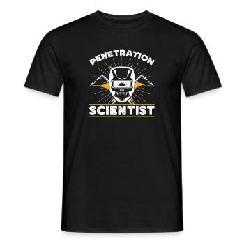 Penetration Scientist Distressed Weld Gift ideas - Männer T-Shirt - Schwarz - Vorne - AI Model Male 178 light (178cm)