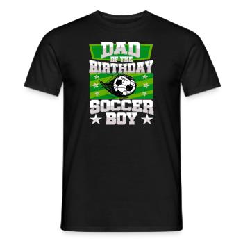 Dad Of the Birthday Boy Soccer Family Party - Männer T-Shirt - Schwarz - Vorne - AI Model Male 178 light (178cm)