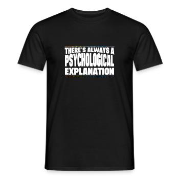 Psychological Explanation Professional Forensic - Men's T-Shirt - black - Front - AI Model Male 178 light (178cm)