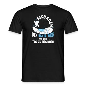 Eisbaden Beste Start In Den Tag Lustiges - Männer T-Shirt - Schwarz - Vorne - AI Model Male 178 light (178cm)