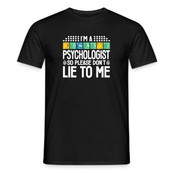 Psychologue médico-légal professionnel Cadeau médico-légal - T-shirt homme - noir - Devant - AI Model Male 178 light (178cm)