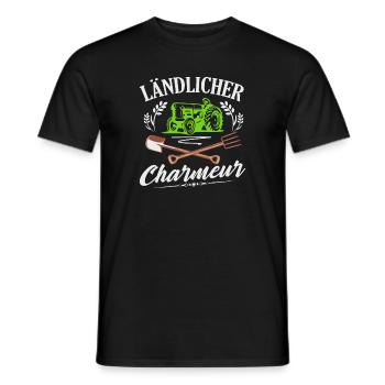 Nachwuchs Landwirt Ländlicher Charmeur Bauern - Männer T-Shirt - Schwarz - Vorne - AI Model Male 178 light (178cm)