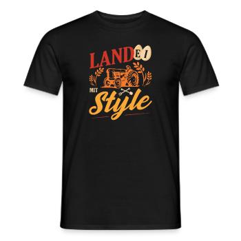 Nachwuchs Landwirt Landei Mit Style Bauern - Männer T-Shirt - Schwarz - Vorne - AI Model Male 178 light (178cm)