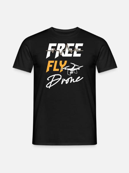 Free Fly Drone - Men's T-Shirt - black