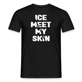 Ice Water Ice Meet My Skin - T-shirt homme - noir - Devant - AI Model Male 178 light (178cm)