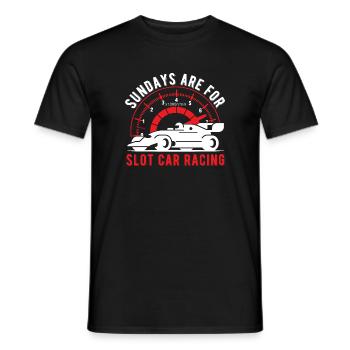 Les dimanches sont pour les voitures de course de voitures de course de machines à sous - T-shirt homme - noir - Devant - AI Model Male 178 light (178cm)