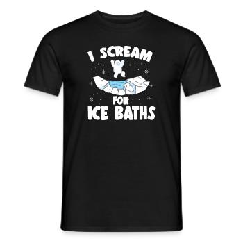 Eau glacée je crie pour les bains de glace idée cadeau - T-shirt homme - noir - Devant - AI Model Male 178 light (178cm)