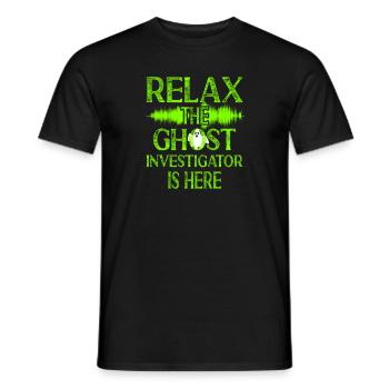 Paranormal Ghost Hunter est là - Relax Bro Design - T-shirt homme - noir - Devant - AI Model Male 178 light (178cm)