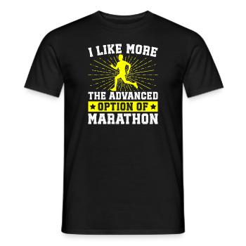 Coureur de fond et entraîneur de cross-country - Cross unique - T-shirt homme - noir - Devant - AI Model Male 178 light (178cm)