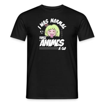 I Was Normal Three Animes A Go Japanese Anime - Männer T-Shirt - Schwarz - Vorne - AI Model Male 178 light (178cm)